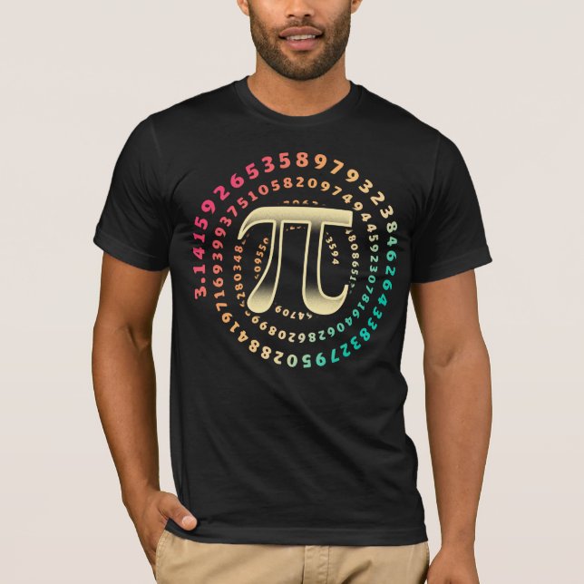Camiseta 3.14 Número Pi Día Símbolo matemática Número irrac (Anverso)