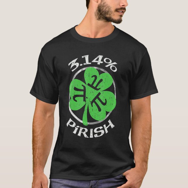 Camiseta 3 14 PIrish Graciosa St Patricks Math Geek Pi Day (Anverso)
