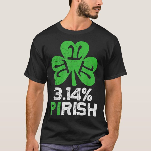 Camiseta 3 14 PIrish Love Math St Patricks Math Geek Pi Da (Anverso)
