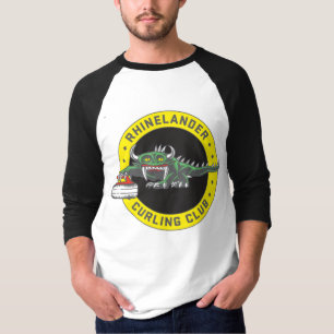 Camiseta 3/4 Rhinelander Hodag Curling Long Sleeve