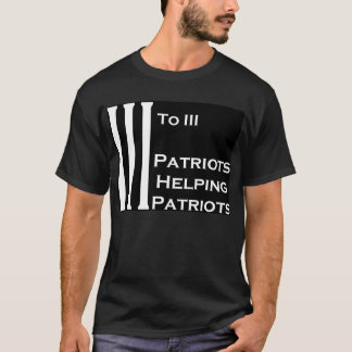 Camiseta 3 a 3 patriotas que ayudan a sin frontera negro de