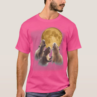 Camiseta 3 Aclamaciones De Chigüiro En La Luna De Capibara 