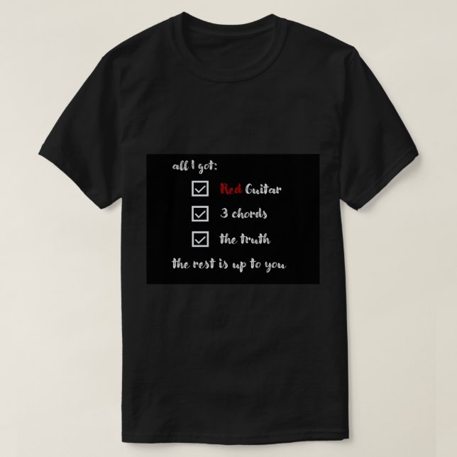 Camiseta 3 acordes y la verdad (Diseño del anverso)