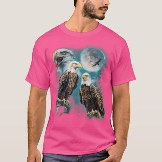 Camiseta 3 Águilas Aclamando En La Luna Divertido Amor De A