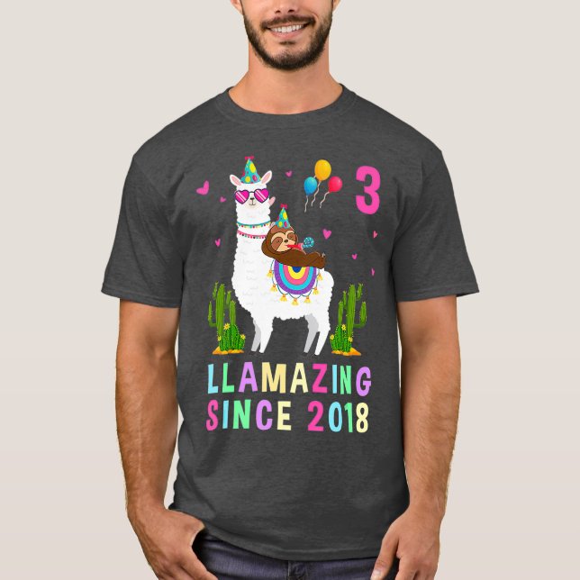 Camiseta 3 años de edad: consigna de cumpleaños en llamas p (Anverso)