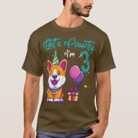 3 años de edad Corgi Perro Perezoso 3 cumpleaños v