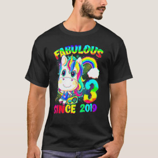 Camiseta 3 años de edad Unicornio, 3 años, unicornio, Chica