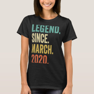 Camiseta 3 años de edadLeyenda desde marzo de 2020 3º cumpl