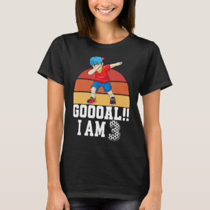 Camiseta 3 años de fiesta de cumpleaños temática del fútbol