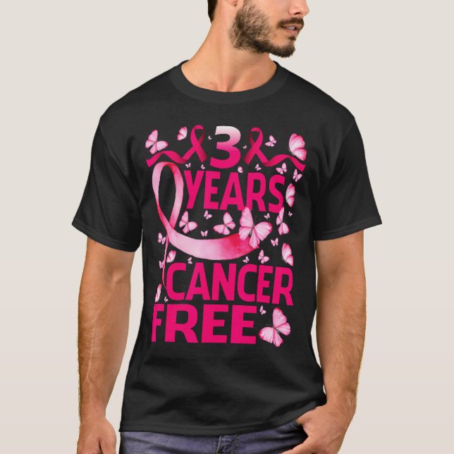 Camiseta 3 años Sobreviviente libre de cáncer de mama Marip (Anverso)