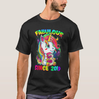 Camiseta 3 años, tercer cumpleaños, unicornio Chica Fabulou