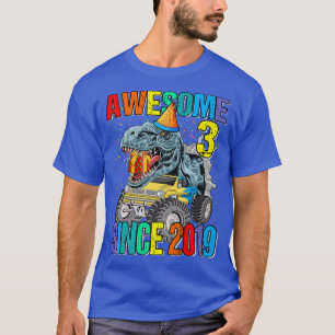 Camiseta 3 asombrosos desde 2019 Camión Monstruo de Dinosau