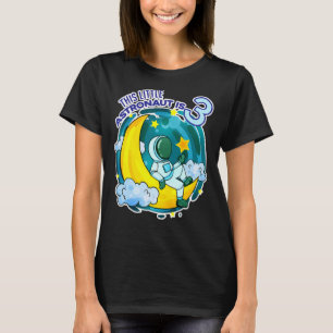 Camiseta 3 Astronauta de tres años de edad