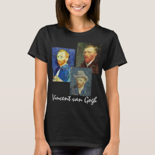 Camiseta 3 autorretratos de Vincent van Gogh