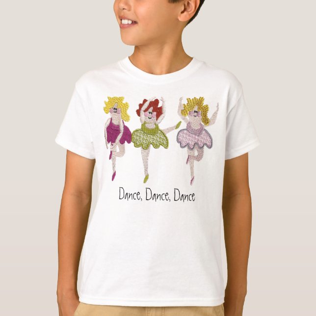 Camiseta 3 bailarines de ballet (Anverso)