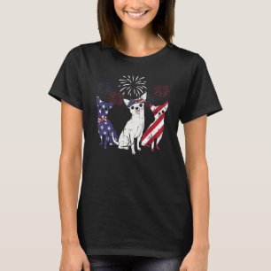 Camiseta 3 Bandera De Los Ee.Uu. Chihuahuas Cuto 4 De Julio