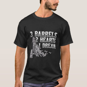 Camiseta 3 barriles 2 él 1 Carreras de barril de caballo de