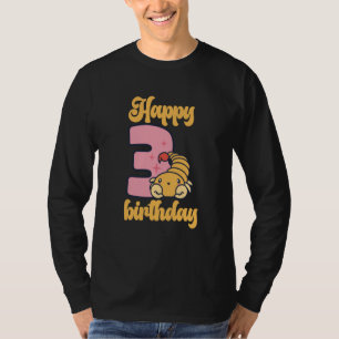 Camiseta 3 Bebé Cumpleaños Celebración de Animales de León 