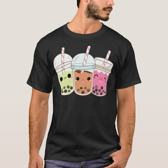 Camiseta 3 Bubble Tea Boba Bubble Tea cowboy children  (Anverso)