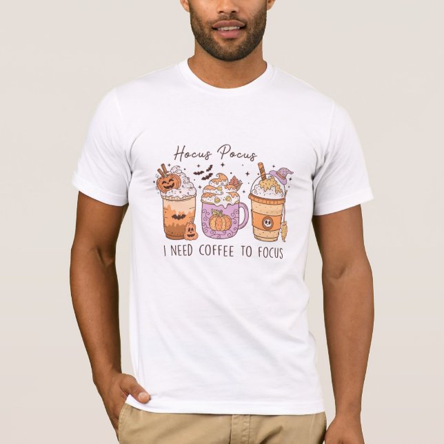 Camiseta 3 Café retro de Halloween, Hocus pocus Frappuccino (Anverso)