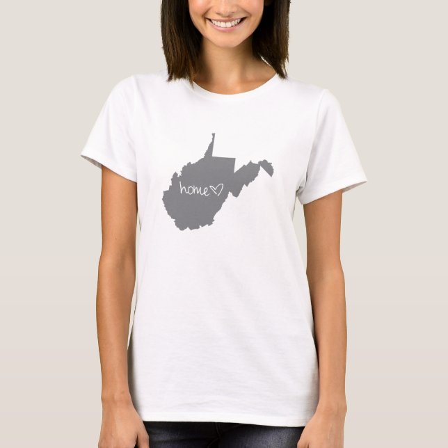Camiseta <3 casero Virginia Occidental (Anverso)