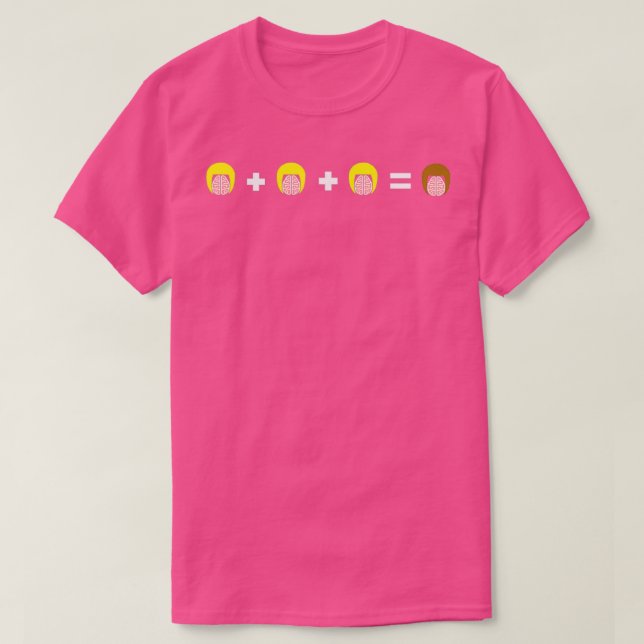 Camiseta 3 Cerebros rubios 1 Brunette (Diseño del anverso)