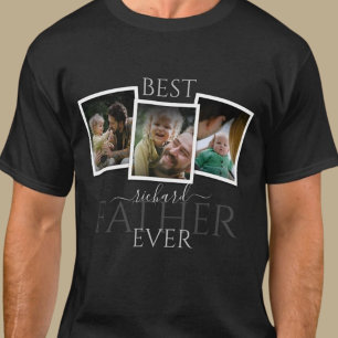 Camiseta 3 Collage de Fotos Papá Familia Día del Padre Memo