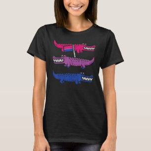 Camiseta 3 Crocodiles Bisexual Bandera Orgullo Lgbtq Animal