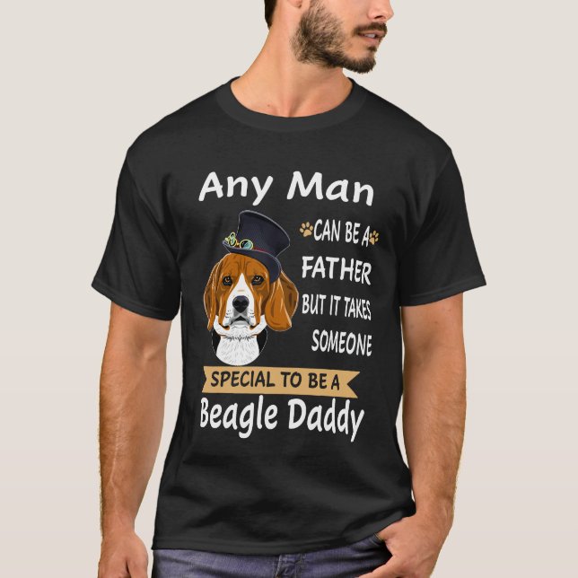 Camiseta 3 Cualquier Hombre Beagle Papi (Anverso)
