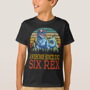 Camiseta 3 cumpleaños 6 Rex Shirt tercer dinosaurio 6 año O