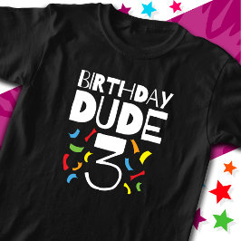 Camiseta 3 cumpleaños niño de 3 años Fiesta Amigo 3