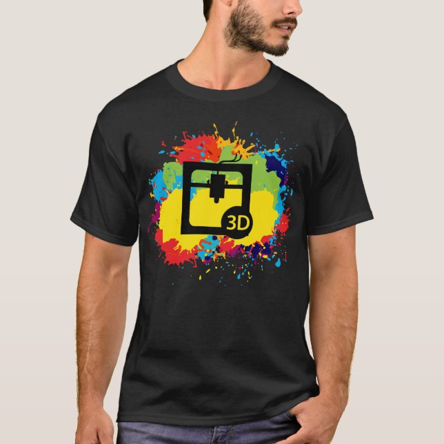 Camiseta 3.d Operador de impresora de impresión Lover (Anverso)