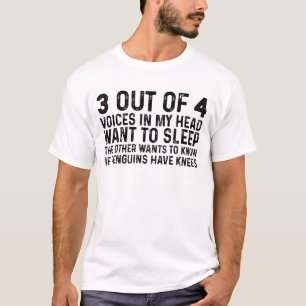 Camiseta 3 De 4 Voces En Mi Cabeza Quieren Dormir