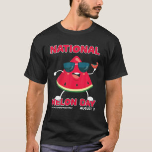Camiseta 3 De Agosto, Día Nacional De La sandía, Divertida 