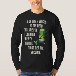 Camiseta 3 de las 4 Voces en Mi Cabeza Aspiradora de Limpie