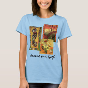 Camiseta 3 diferentes Bellas Artes japoneses van Gogh Vinta