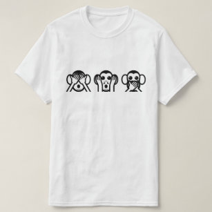 Camiseta 3 Emoji de monos sabios