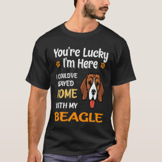Camiseta 3 Eres Afortunado - En Casa Con Mi Beagle