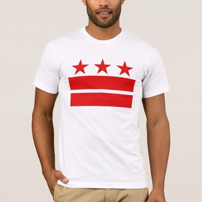 Camiseta 3 estrellas rojas 2 barras rojas (Anverso)