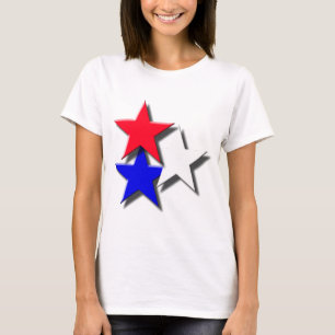 Camiseta 3 estrellas, rojos, blancos y azules