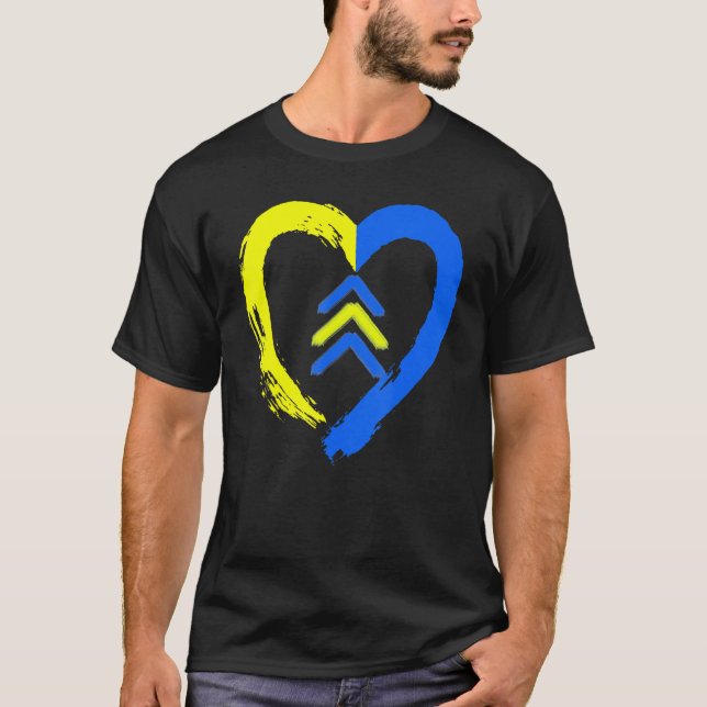 Camiseta 3 Flechas Corazón Amor Abajo Síndrome Conciencia (Anverso)