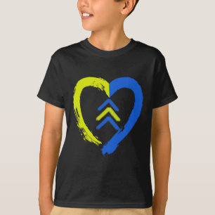 Camiseta 3 Flechas Corazón Amor Conciencia del Síndrome de