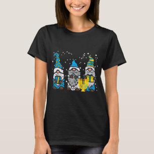 Camiseta 3 Gnomes Menorah Hanukkah Chanukah Gardenin