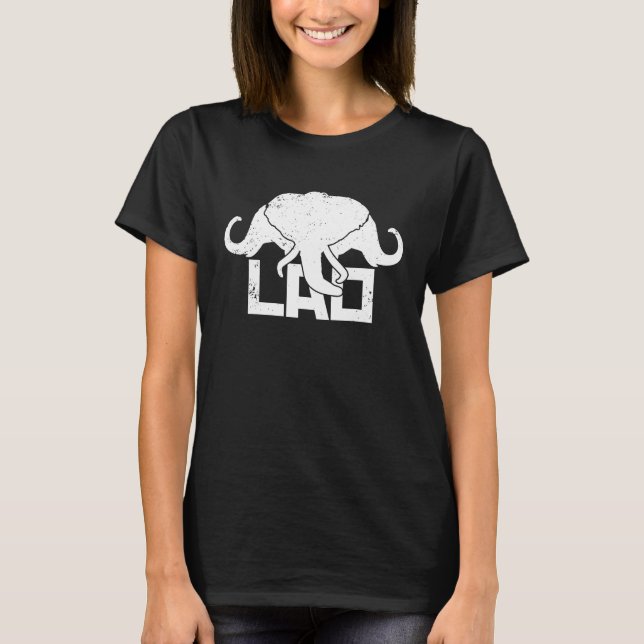 Camiseta 3 Headed Elephant LAO Original Kingdom of Laos Fla (Anverso)