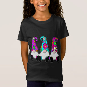 Camiseta 3 Hippie Gnomes Daisy Gorra de flores Retro Peace 