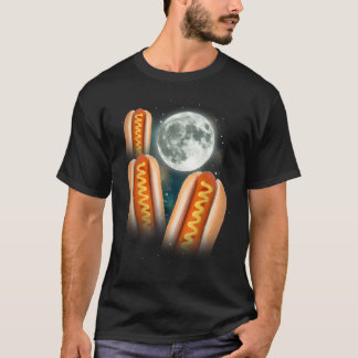 Camiseta 3 Hotdogs Howling At The Moon Unhinged Wieners
