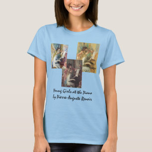 Camiseta 3 jóvenes diferentes en el piano por Renoir