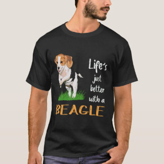 Camiseta 3 La vida es mejor con un Beagle