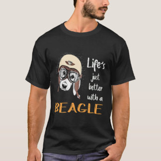Camiseta 3 La vida es mejor con un Beagle