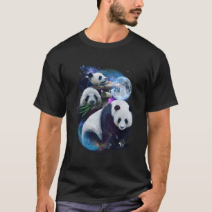 Camiseta 3 Luna Panda Sichuan Bamboo Novedad animal